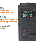 Pro 2 Point 2 KW VFD Frequency Converter For 380 Volt Motors Loaded With Variable Speed Drive Inverter Plus Soft Start Tech front view