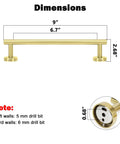 Heavy Duty Stainless Steel Towel Bar Wall Mount Rack For Bathroom And Outdoors dimensions with 9 inch width