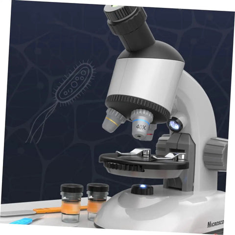 Kid Friendly Rotating High Definition Microscope For Boys And Girls Battery Not Included Educational Science Microscope Set