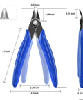 LBOKLING 5-inch micro flush cutter, blue-handled, 2-pack spring-loaded wire cutters for jewelry making.