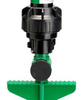 Heavy Duty Gear Drive Rotor Sprinkler On Robust Green Stake With 40 To 360 Degree Adjustable Pattern And 26 To 38 Foot Spray Reach