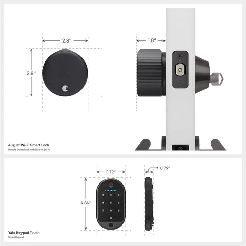 Premium Locked In WiFi Smart Lock Featuring Fingerprint Access And Keypad Touch For No Sweat Upgrades To Your Existing Front Door Deadbolt Setup In Sharp Black