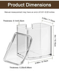 Drop-In Grind Chamber With Lid Replacement For Burr Coffee Grinder Model DBM-8P1, Fits Part DBM-8GC, shown with dimensions