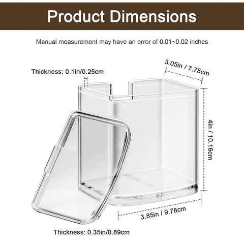 Drop-In Grind Chamber With Lid Replacement For Burr Coffee Grinder Model DBM-8P1, Fits Part DBM-8GC, shown with dimensions