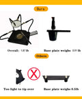 Comparison of Pro Grade Soldering Helping Hands With Magnifying Glass And Four Flexible Arms Third Hand Stand against lighter version