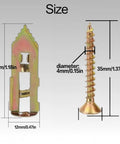 No Drill Drywall Anchors Kit With Screws Self Drilling Wall Fasteners For Hollow Walls DIY Friendly Heavy Duty Mounting dimensions