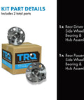 Rear Wheel Bearing And Hub Assembly Set 2 Piece Kit For AWD Lexus RX330 04-06, RX350 07-09, RX400h 06-08, Toyota Highlander 04-13, Venza 09-15 Boxed
