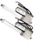 Two 12 Volt Linear Actuator With Potentiometer Dialed In For Precise Motion Control And Adjustable Stroke Perfect For DIY Projects