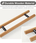 Beefy Wood Door Pull Set For Sliding Barn Doors And Shower Doors Natural Finish Indoor Outdoor Handles 40 Inch Long Pair