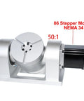 Rock Solid Cnc Rotary Axis Featuring Nema 34 Stepper Motor And Harmonic Drive Gearbox For Fourth And Fifth Axis Precision Machining With Sweet 50 To 1 Ratio Killer Shop Upgrade with visible motor and drive.