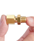 Brass compression straight tube fitting; 1/4 in. tube OD to 1/4 in. NPT male