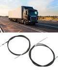 Universal Boss Grade Parking Brake Cable Kit With Reinforced Abs Plastic Handbrake Assembly Built For Custom Whips And Heavy Duty Trucks Bulletproof Fit For Drum Or Disc Brakes No Sweat Install, includes two parking cables.