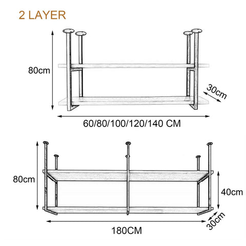 Industrial Ceiling Shelf With White Wood Planks And Iron Brackets Retro Kitchen Bar Shelving Overhead Storage Rack dimensions