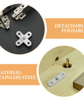 Six Pack Stainless Steel Folding Butt Hinges For Cabinets And Furniture With Space Saving Design, Concealed Door And Window Hardware