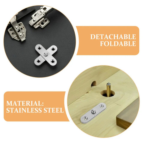 Six Pack Stainless Steel Folding Butt Hinges For Cabinets And Furniture With Space Saving Design, Concealed Door And Window Hardware