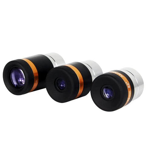 4mm 10mm 23mm Telescope Eyepiece Set With Fully Coated Optics, 62 Degree Wide Field Of View, 1.25 Inch Barrel, three eyepieces