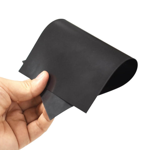 10 Pack 8.5 By 11 Inch 20 Mil Non Adhesive Rubber Magnetic Sheets, UV coated, shown being held for die storage, signage, crafts.