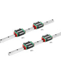 HGW25 Square Linear Guide Rail Kit 400mm With Four Flange Carriage Blocks For 3D Printers And DIY Projects