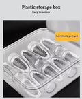 Plastic storage box with individually packaged heavy duty tire repair plugs for easy access and organization in the kit.