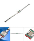Pro-Grade LML12B Miniature Linear Rail 12mm Width With Slide Block 450mm Length For Precision CNC And Robotics, 4-Point Load-Bearing Design, Interchangeable Retainer System, Smooth Slick Glide, Durable Guide Rail, 12mm metal rail