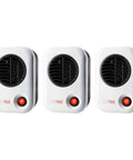 MyHeat 200 Watt Small Energy Efficient Portable Electric Ceramic Space Heater With Cool Touch Exterior For Office Desk And Home White 3 Pack
