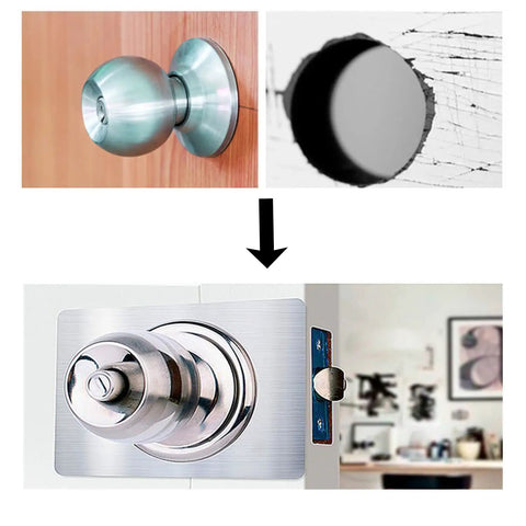 2 Pack Stainless Steel Door Reinforcement Plates For Lever Locks And Door Bolts Backplates Rust Resistant And Weatherproof 13 Cm By 9 Cm Easy Install