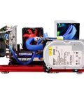 Open Frame Mini ITX Case With Aluminum Chassis For Maximum Cooling And Quick Build DIY Friendly Computer Case, side view with components
