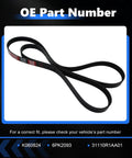 Heavy Duty Serpentine Drive Belt For 2012-2015 Honda Civic 1.8L And 2013-2015 Acura ILX 2.0L K060824 shown on a black background.