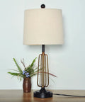 Retro Metal Bedside Lamps Set Of 2 With Touch Control And 3 Way Dimming, USB Charging Ports, Beige Linen Shade, Classic Farmhouse Vibe