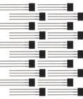 40pcs Hall Effect Sensor Kit for Industrial and Lab Use, black Hall probe sensors with 3 leads