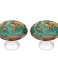 2 Pack Stainless Steel Cabinet Knobs With Screws For Kitchen Cabinets And Drawers Rust Resistant Durable Metal Drawer Pulls With Easy Install Modern Furniture Hardware, globe print