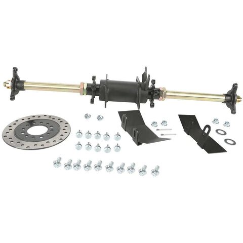 Beefed Up Rear Axle Kit For Go Kart ATV And Drift Trike Upgrades Fits 110cc 125cc 150cc 710mm 3 Stud Hub Sprocket And Brake Rotor