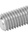Close-up view of silver M7x20mm alloy screw, part of 4 Pack M7x20mm Stem Bolts For Bike Handlebar, Alloy Stem Screws, Lightweight Yet Strong.