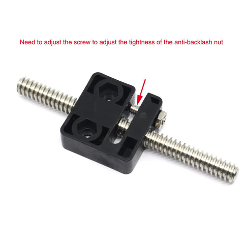 2Pcs Anti Backlash Nut Block For 8mm Shaft With 2mm Pitch And 4mm Lead POM Screw Nut Dual Heads For CNC And 3D Printer Use
