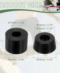 Size details of Premium Skateboard Bushings And Truck Rebuild Kit With Hella Tough Washers And Pivot Cups Set.