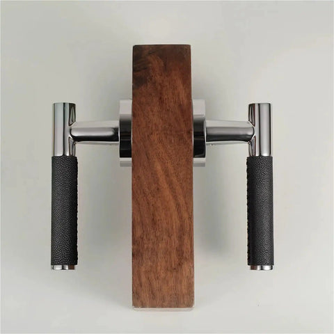 Top view of Lychee Skin Door Lock Set In Brass Black Modern Interior Hardware with dummy handle for privacy