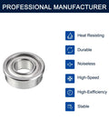 HiPicco FR166ZZ flanged ball bearing, 3/16 ID x 3/8 OD x 1/8 wide, double-shielded chrome steel