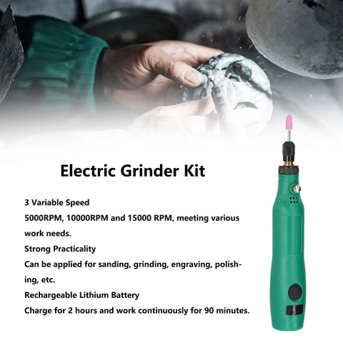 Rugged Mini Electric Grinder With Three Adjustable Speeds For Smooth Sanding Carving And Polishing hands down a detailed view of the tool in use.