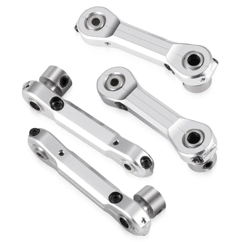 Beefed Up Alloy Sway Bar Links And Balls For LOSI DBXL 2.0 RC Truck Durable Aluminum Components For Smooth Handling Easy Install And Maximum Stability On Rugged Tracks silver alloy sway bar links