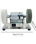 Ziocura Mini Belt Sander, Stainless Steel Bench Grinder With High Power Low Noise Design, compact size with polishing wheels.