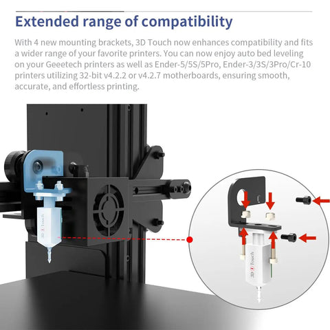 Upgraded 3D Touch V3.2 Auto Bed Leveling Sensor Kit With 4 Mounts For Ender 3 3S 3Pro Ender 5 5S 5Pro CR 10 And Geeetech