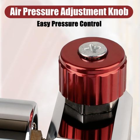 Close-up of air pressure adjustment knob on G1 Quarter Inch Air Pressure Regulator Kit With Gauge 0 To 140 PSI Adjustable Flow Control Valve