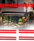 Premium Transparent Acrylic Piano Hinges For Aquarium Lids Self Adhesive Continuous Folding Hardware 12 Inch displayed near a vibrant fish tank.
