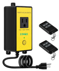 Kickstart Your Shop Setup With This Wireless Remote Automatic Vacuum Switch For 120V Dust Collectors Featuring Auto Power On Off Outlet Dual Remotes And Smart 5 To 10 Second Timer with two remotes.