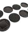 3 Inch Steel Furniture Caster Cups with Carpet Bottom Ultimate Heavy Duty Floor Protectors No More Scratches on Hardwood Tile Vinyl Game Changer for Beds Sofas Tables Durable 8 Piece Set displayed on a white background.