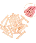 Miniature Wooden Nails Set For DIY Crafts And Woodworking, 20 Pieces Of Solid Wood T Nails For Train Wheel Projects And Detailed Crafting