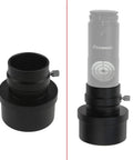 Heavy Duty Two Inch To One Point Two Five Inch Telescope Focuser Adapter For Laser Collimator Alignment, black anodized aluminum construction.