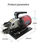 0.5 To 0.6 Mpa Pneumatic Crimping Machine For Insulated Tube Terminals With Replaceable Jaws shown from the side with dimensions labeled.