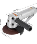 Heavy Duty Pneumatic Angle Grinder With Rock Solid 100mm Sanding Pad Delivers 11000rpm for fast metal polishing and deburring.