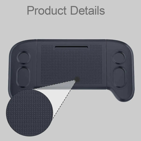 Close-up of Heavy Duty Foldable Car Tray For Tesla Cybertruck Steering Wheel Hook with textured surface and cup holders.